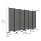 Outsunny 6 Panel Folding Room Divider, UV30+ Privacy Screen, Indoor Outdoor Privacy Panel with Stable Base, Black
