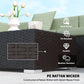 Outsunny 7pc Garden Wicker Sectional Set w/ Tea Table Patio Rattan Lounge Sofa Outdoor Deck Furniture Blue