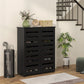 HOMCOM Shoe Storage Cabinet, Shoe Cabinet with 2 Slatted Doors for 15 Pairs of Shoes, Black