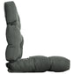 Outsunny Outdoor Patio Chair Seat/Back Chair Cushion Replacement, Tufted Pillow with Thick Filling and String Ties, Light Green