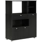 HOMCOM Compact Kitchen Pantry Cabinet Server Hutch Storage Buffet with Microwave Oven Stand Drawer and Shelves, White