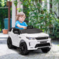 Qaba Land Rover Discovery Sport Licensed 12V Ride on Car w/ Remote, Soft Start, LED Lights, Music Horn, White