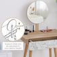 HOMCOM Vanity Desk with Mirror, Makeup Vanity with Drawer and Height Adjustable Mirror, Dressing Table with Wood Legs for Bedroom, Oak