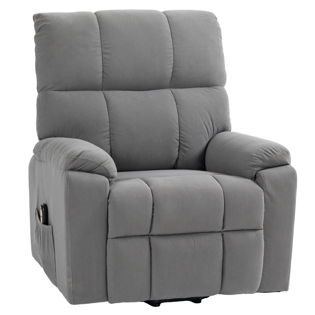 HOMCOM Lift Chair for Seniors, Microfibre Upholstered Electric Recliner Chair with Remote, Quick Assembly, Grey