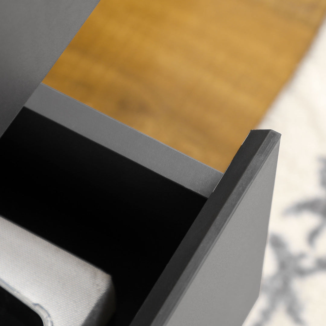 HOMCOM Sideboard Buffet Cabinet with Adjustable Shelves - Dark Grey