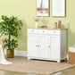 HOMCOM Modern Sideboard, Buffet Cabinet with Storage Cabinets, Drawers and Adjustable Shelves for Living Room, White