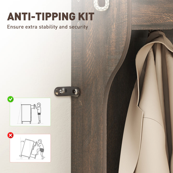 HOMCOM 4-In-1 Hall Tree with Bench and Shoe Storage, Farmhouse Coat Rack Shoe Bench with 12 Shoe Cubbies, 6 Hooks, White