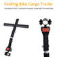 Aosom Folding Bicycle Cargo Trailer Utility Bike Cart Carrier Garden Patio Tool with Hitch Black