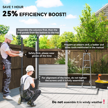 Outsunny 8' x 6' Outdoor Storage Shed, Metal Garden Shed with 2 Windows, 4 Vents, Lockable Doors and Gloves, Dark Grey