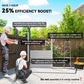 Outsunny 8' x 6' Outdoor Storage Shed, Metal Garden Shed with 2 Windows, 4 Vents, Lockable Doors and Gloves, Dark Grey
