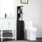 HOMCOM Tall Bathroom Storage Cabinet, Narrow Bathroom Cabinet with Drawers and Open Shelves for Small Spaces, White and Grey