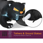 HOMCOM 4Ft Tall Halloween Inflatable Black Cat Airblown Outdoor Yard Decoration Holiday Garden Decor