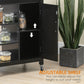 HOMCOM Kitchen Island, Compact Kitchen Cart on Wheels with Open Shelf & Storage Drawer for Dining Room, Kitchen, Black