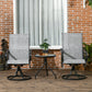 Outsunny 2-Piece Swivel Patio Dining Chairs, 360Â° Swivel Rocking Outdoor Chairs with Curved Armrests, Breathable Mesh Seat & S Shape Backrest for Yard, Lawn, Porch, Brown