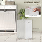 HOMCOM Laundry Cabinet, Tilt Out Laundry Hamper Cabinet with 2 Baskets, Bathroom Hamper Cabinet with 2 Drawers, Black