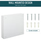 kleankin Wall Mounted Mirror Cabinet, Bathroom Medicine Cabinet with Mirror, 2 Doors and 3-tier Shelving, White