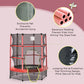 Outsunny 55" Kids Trampoline with Enclosure Net for Indoor/Outdoor, Trampoline for Boys and Girls Age 3-6 Years, Red