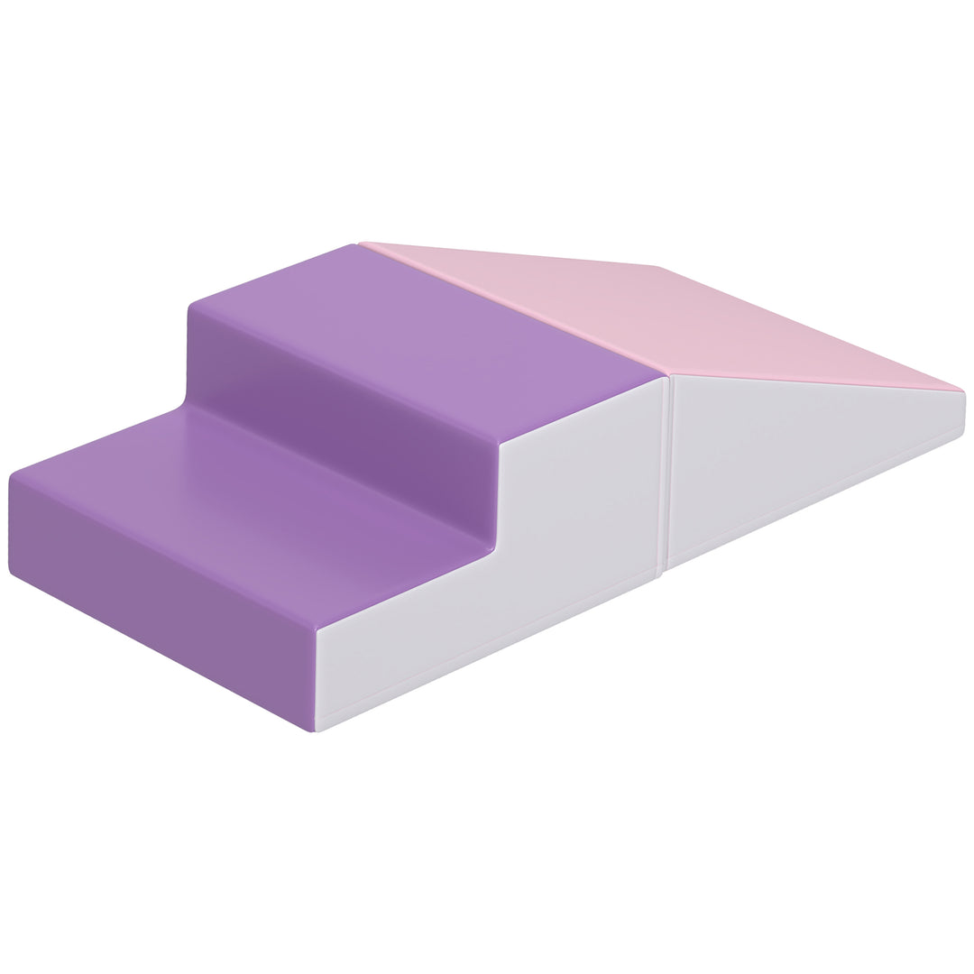 Soozier 2-Piece Climb and Crawl Activity Soft Play Set, Secure Foam Blocks Playset for Toddler Preschooler Babies Indoor, Activity Structure Play Equipment, Multi-colour