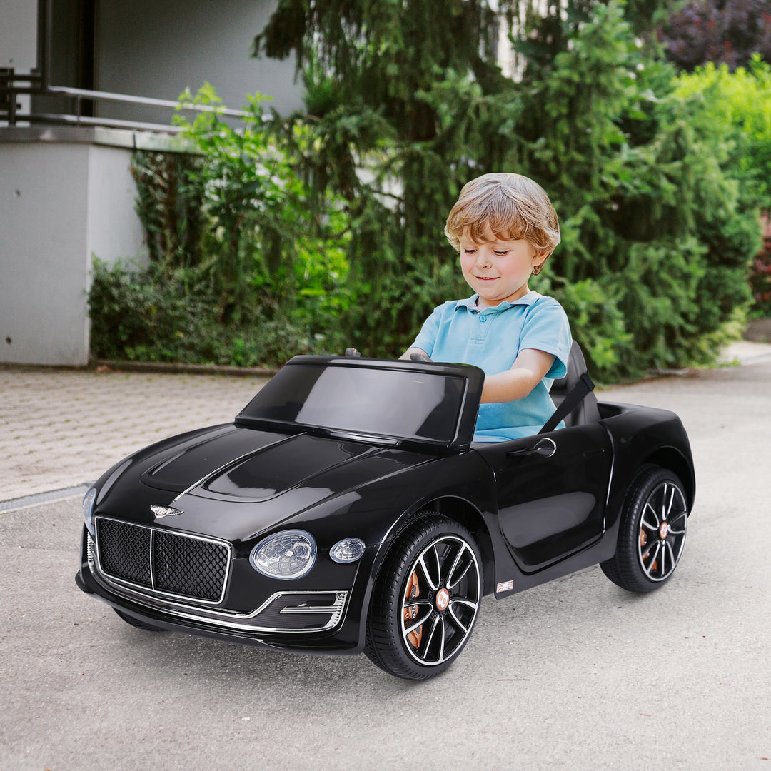 Aosom 12V Ride On Car Licensed Bentley Battery Powered Electric Vehicles w/ Parent Remote Control, 2 Speed - Black