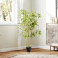 HOMCOM 5FT Artificial Bamboo Tree Faux Decorative Plant in Nursery Pot for Indoor DÃ©cor