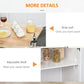 HOMCOM Rolling Kitchen Island with Drop Leaf, Kitchen Cart with Cabinet, 3 Drawers, Wood Top, White