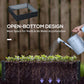 Outsunny 4' x 4' x 1' Raised Garden Bed Galvanized Steel Planter Box for Vegetables, Flowers, Herbs, Green