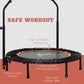 Soozier 40" Foldable Mini Fitness Trampoline, with Adjustable Foam Handle, Orange