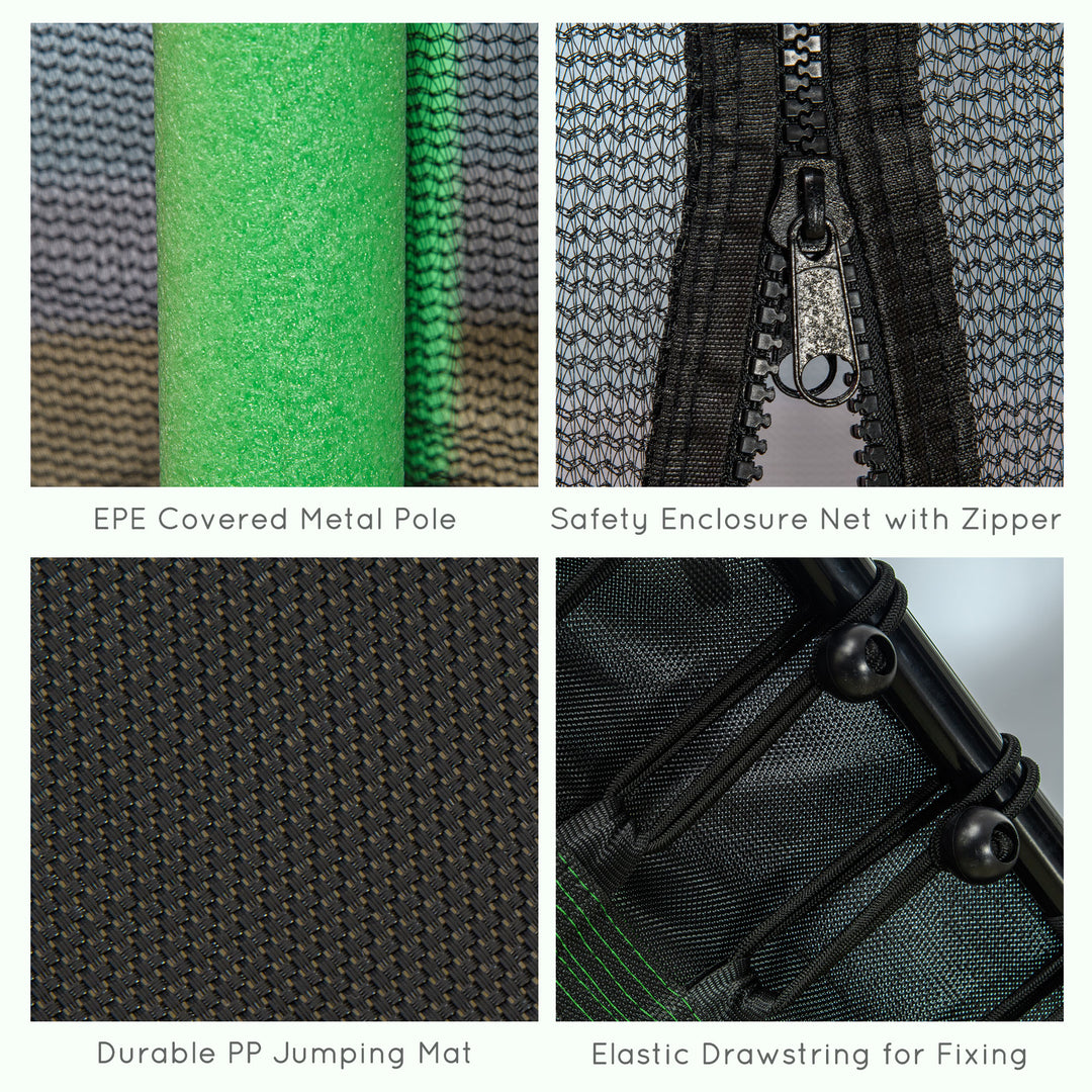 Soozier 63" Kids Trampoline Indoor with Enclosure Net Elastic Thick Padded Pole Gift for Ages 3-10 Years Old Red