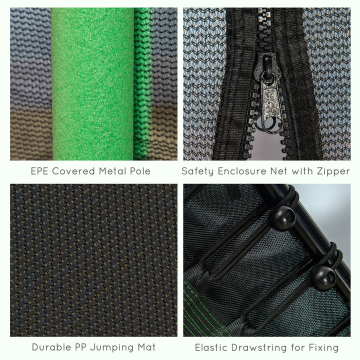 Soozier 63" Kids Trampoline Indoor with Enclosure Net Elastic Thick Padded Pole Gift for Ages 3-10 Years Old Red