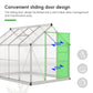 Outsunny 6' x 10' x 6.6' Polycarbonate Greenhouse, Walk-In Green House Kit Garden, Plants Grow, Galvanized Sheet Aluminum Frame with Rain Gutter, Vents and Sliding Door, Green