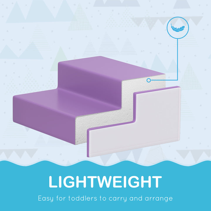 Soozier 2-Piece Climb and Crawl Activity Soft Play Set, Secure Foam Blocks Playset for Toddler Preschooler Babies Indoor, Activity Structure Play Equipment, Multi-colour