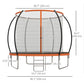 Soozier 8ft Outdoor Trampoline with Enclosure Net and Ladder, Backyard Fitness Trampoline for Teens and Adults