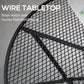 Outsunny 35" Round Patio Dining Table Steel Outside Table with Mesh Tabletop for Garden Backyard Poolside, Black