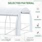 Outsunny Large Walk-in Greenhouse, 20'x10'x6.6' Tunnel Greenhouse with Zippered Door and 12 Roll-up Windows, Outdoor Green House for Garden Plant, White