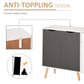 HOMCOM 35" Sideboard Storage Cabinet with Drawer, White and Grey