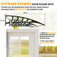 Outsunny Window Awning Door Canopy, Polycarbonate Front Door Outdoor Patio Cover, Sun Shelter, Hollow Sheet for UV, Rain, Snow and Sunlight Protection, Brown, 40" x 80"