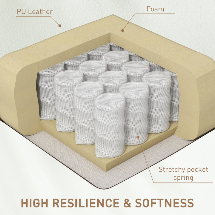 HOMCOM Swivel Massage Recliner Chair Rocker, Overstuffed Manual Reclining Sofa, PU Leather Rocking Chair with Side Pockets, Cup Holders, for Living Room, Nursery, Brown