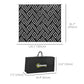 Outsunny Reversible Outdoor Rug Waterproof Plastic Straw RV Rug with Carry Bag, 9' x 12', Black and Grey Geometric