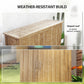 Outsunny Wooden Garden Shed, Compact Outdoor Storage Cabinet with 2 Shelves and 2 Doors for Patio, Deck, Lawn, 43" x 20" x 34"