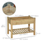 Outsunny 45" x 22" x 33" Elevated Planter Box w/ Legs and Storage Shelf, Raised Garden Bed, Elevated Wooden Planter Box, Gardening Standing Growing Bed for Backyard Patio Balcony