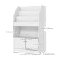 Qaba Toy Storage Organizer Shelf, Kids Bookshelf for Bedroom, Playroom, Nursery, White