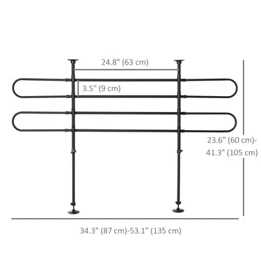 PawHut Adjustable Pet Car Barrier for SUVs, Vehicles, Vans, Back Seat Dog Fence Guard for Safety Car Travel, Black