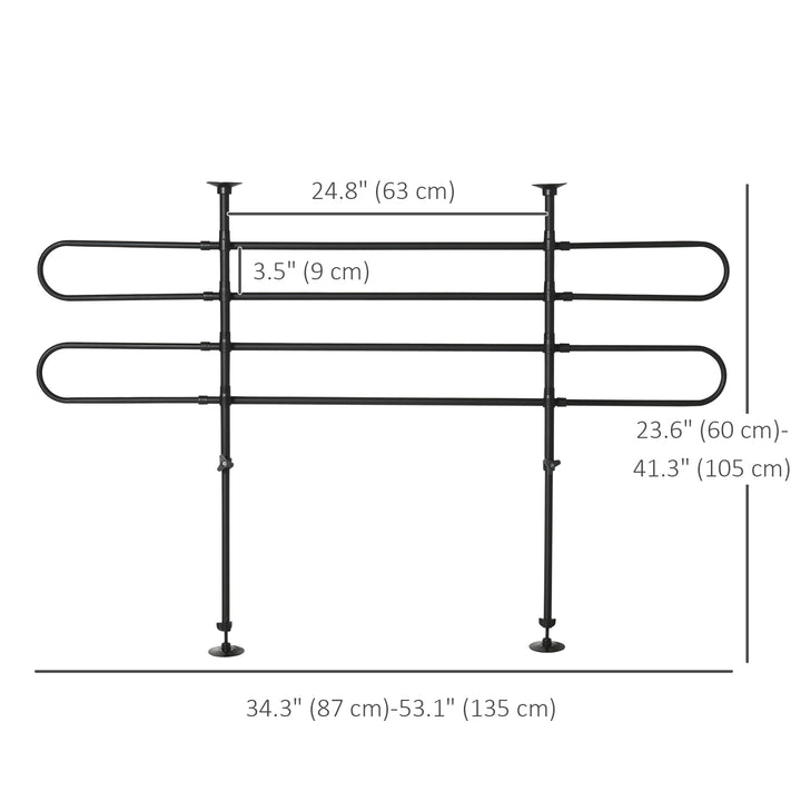 PawHut Adjustable Pet Car Barrier for SUVs, Vehicles, Vans, Back Seat Dog Fence Guard for Safety Car Travel, Black