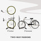 Soozier Vertical & Horizontal Bike Rack Bicycle Storage Stand with Adjustable Hooks, Fits 6"-28" and 700c Bikes