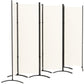 Outsunny 6 Panel Folding Room Divider, UV30+ Privacy Screen, Indoor Outdoor Privacy Panel with Stable Base, Black
