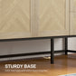 HOMCOM Buffet Cabinet, Coffee Bar Cabinet with Drawers and Adjustable Shelf, Oak