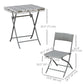 Outsunny 3-Piece Outdoor Folding Rattan Bistro Set, Mixed Brown