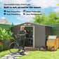 Outsunny 9.1'x6.4'x6.3' Garden Storage Shed w/ Foundation Kit Metal Tool Storage House w/ Double Doors Light Green