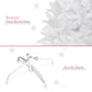 HOMCOM 5ft Artificial Christmas Tree with Pine Realistic Branches, Auto Open, for Indoor Decoration, White