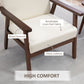 HOMCOM Modern Accent Chairs with Cushioned Seat, Upholstered Linen-Feel Armchair for Bedroom, Living Room, Dark Gray